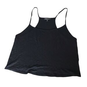 TOPSHOP Sz 6, TOPSHOP black racerback tank. Flowing cut